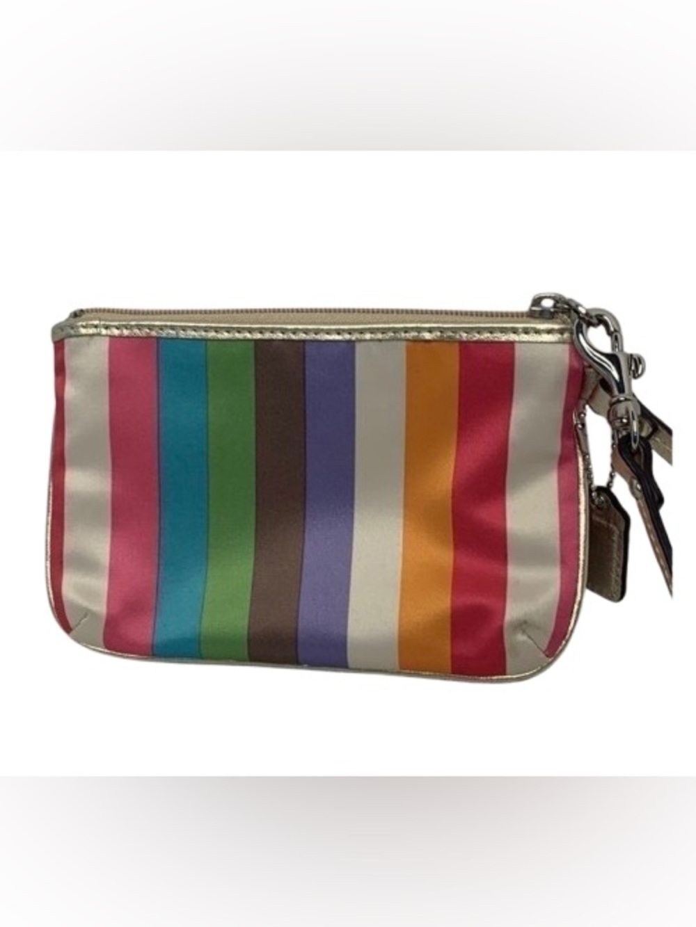 Coach 47511 Y2K Julia SP Legacy Stripe Small Wristlet (Multi) - EUC - Picture 3 of 10